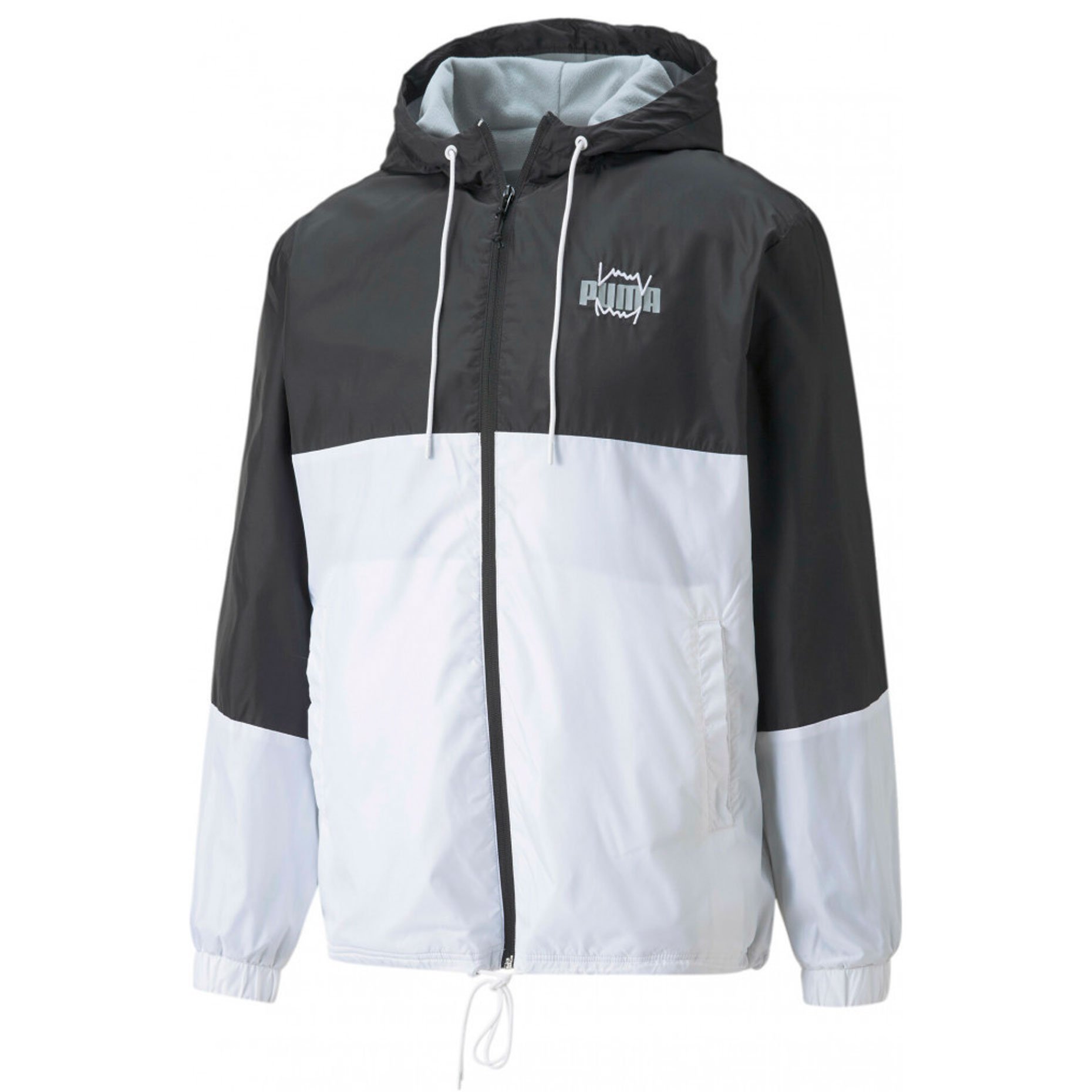 Puma black on sale and white windbreaker