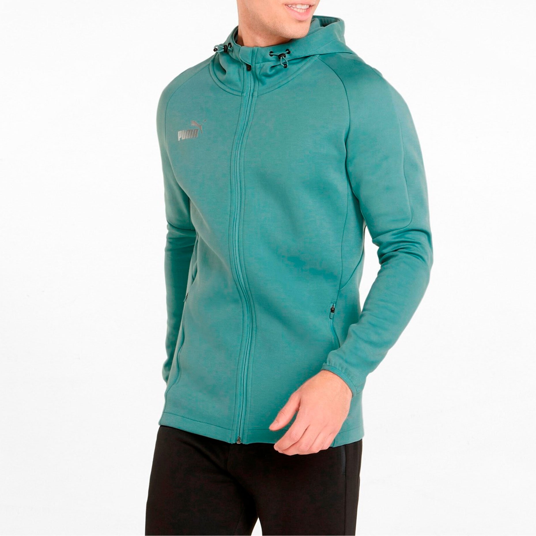 Puma zip front hooded jacket best sale
