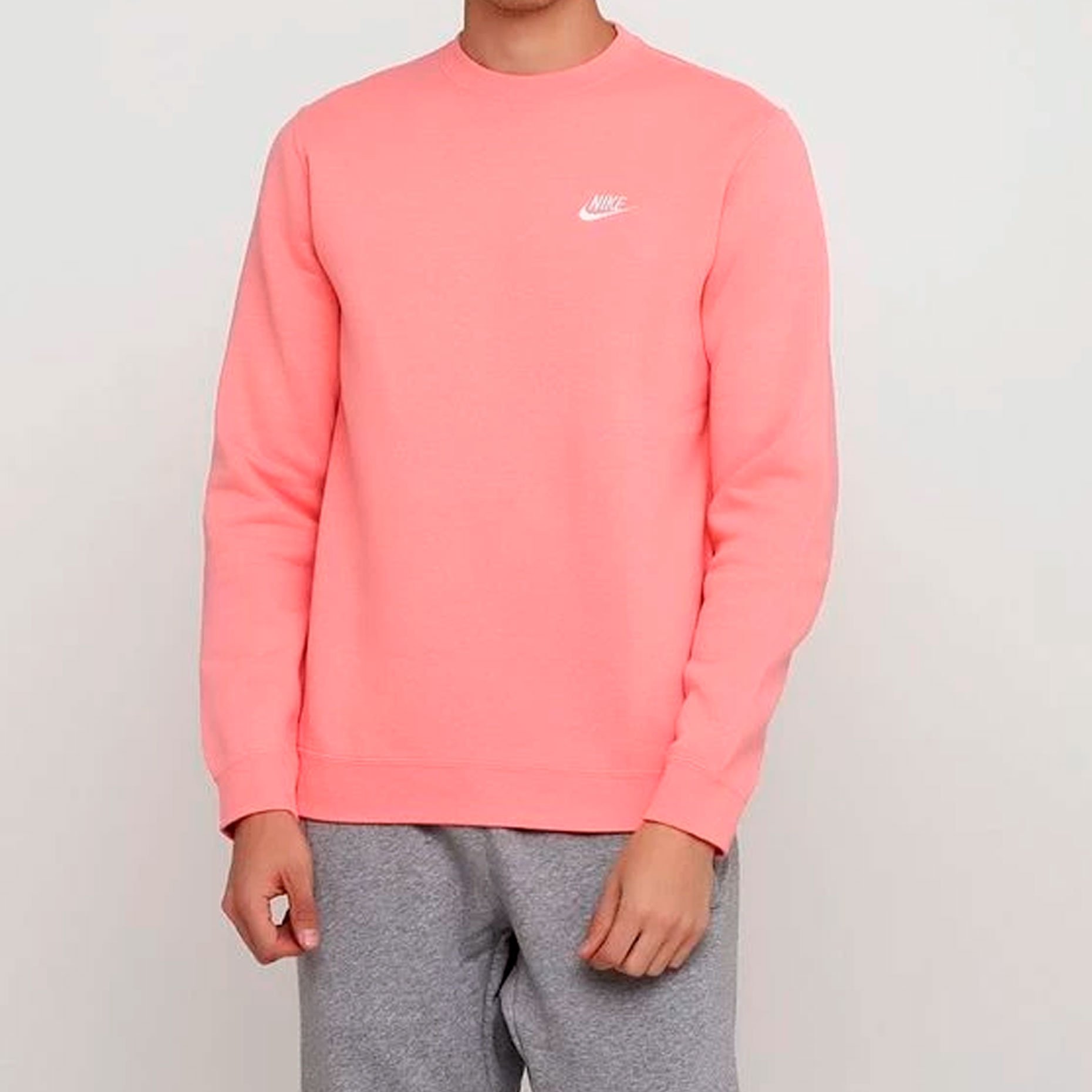 Nike club sweatshirt clearance pink