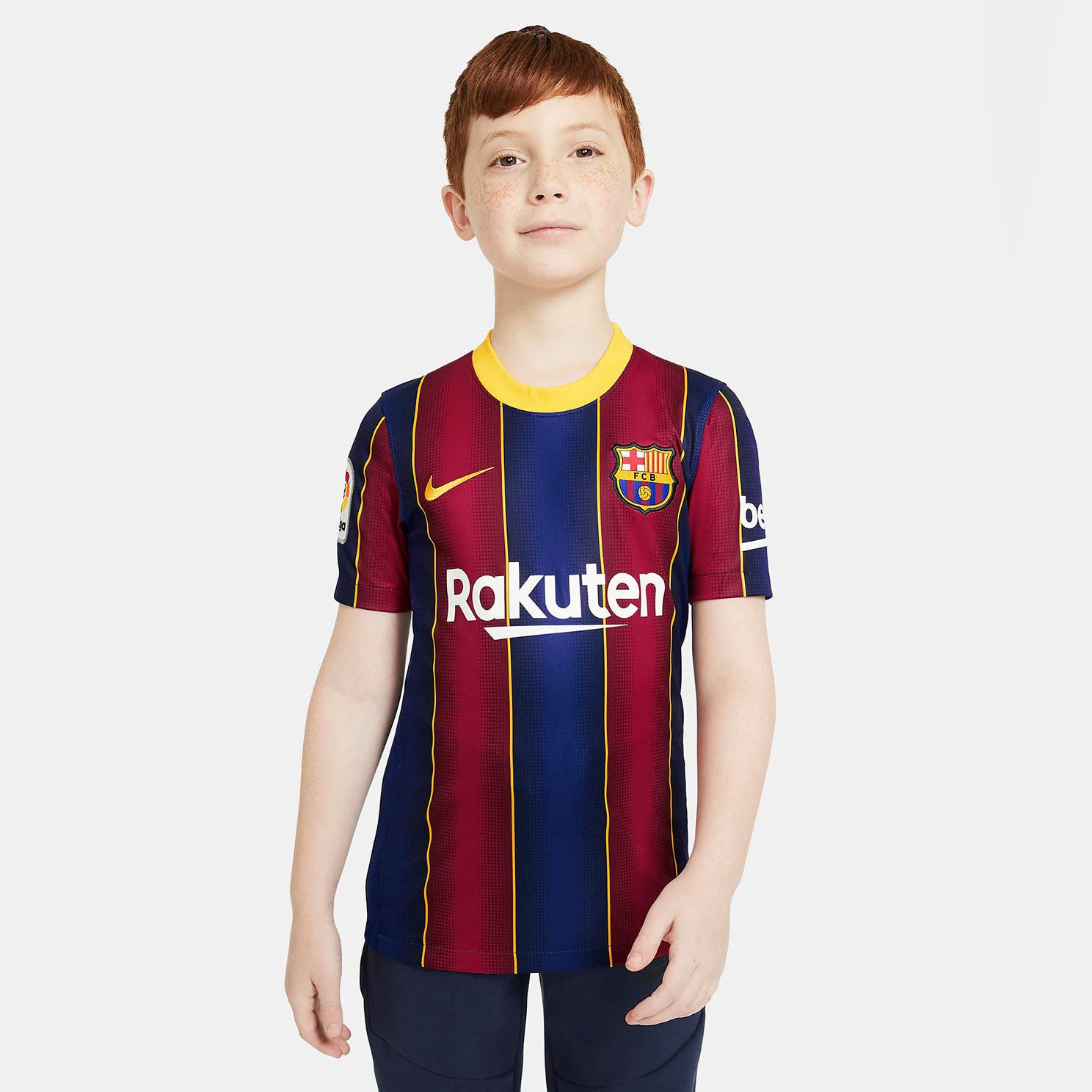 Домашняя детская игровая футболка Nike ФК «Барселона» 2020/21