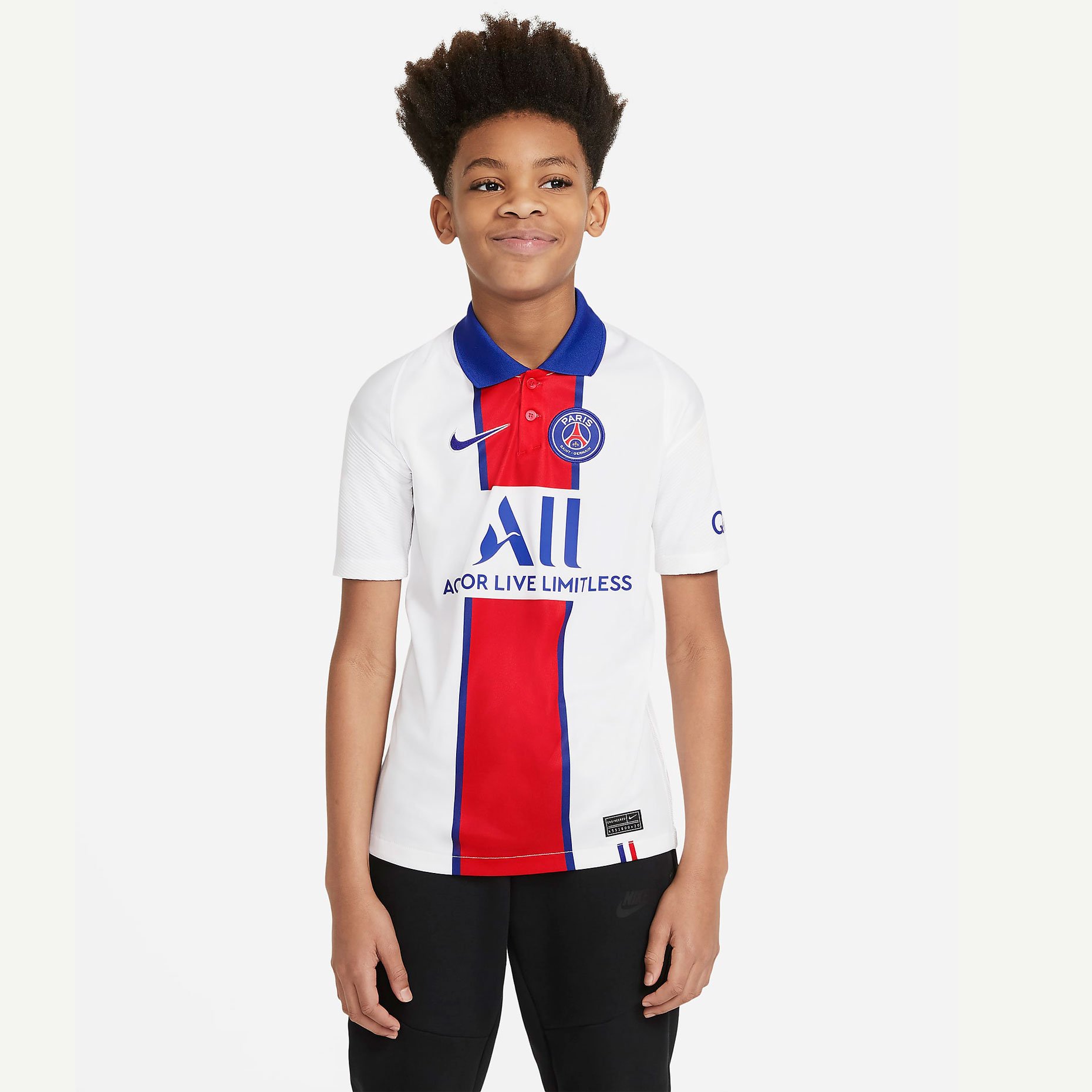 Выездная детская игровая футболка Nike ФК «Пари Сен-Жермен» (ПСЖ/PSG) 2020/21