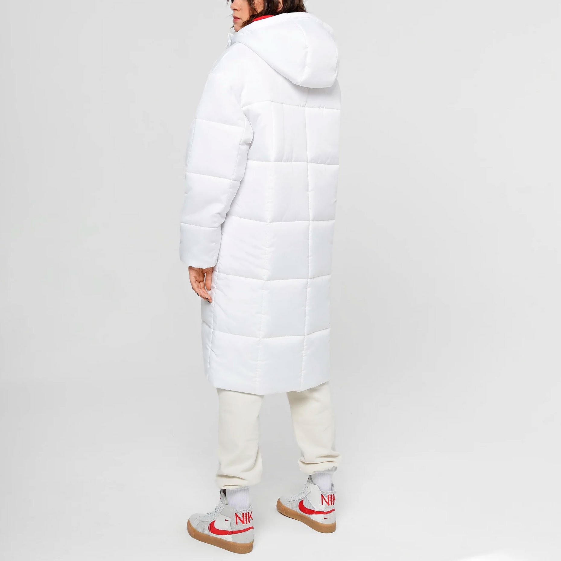 White hooded parka cheap