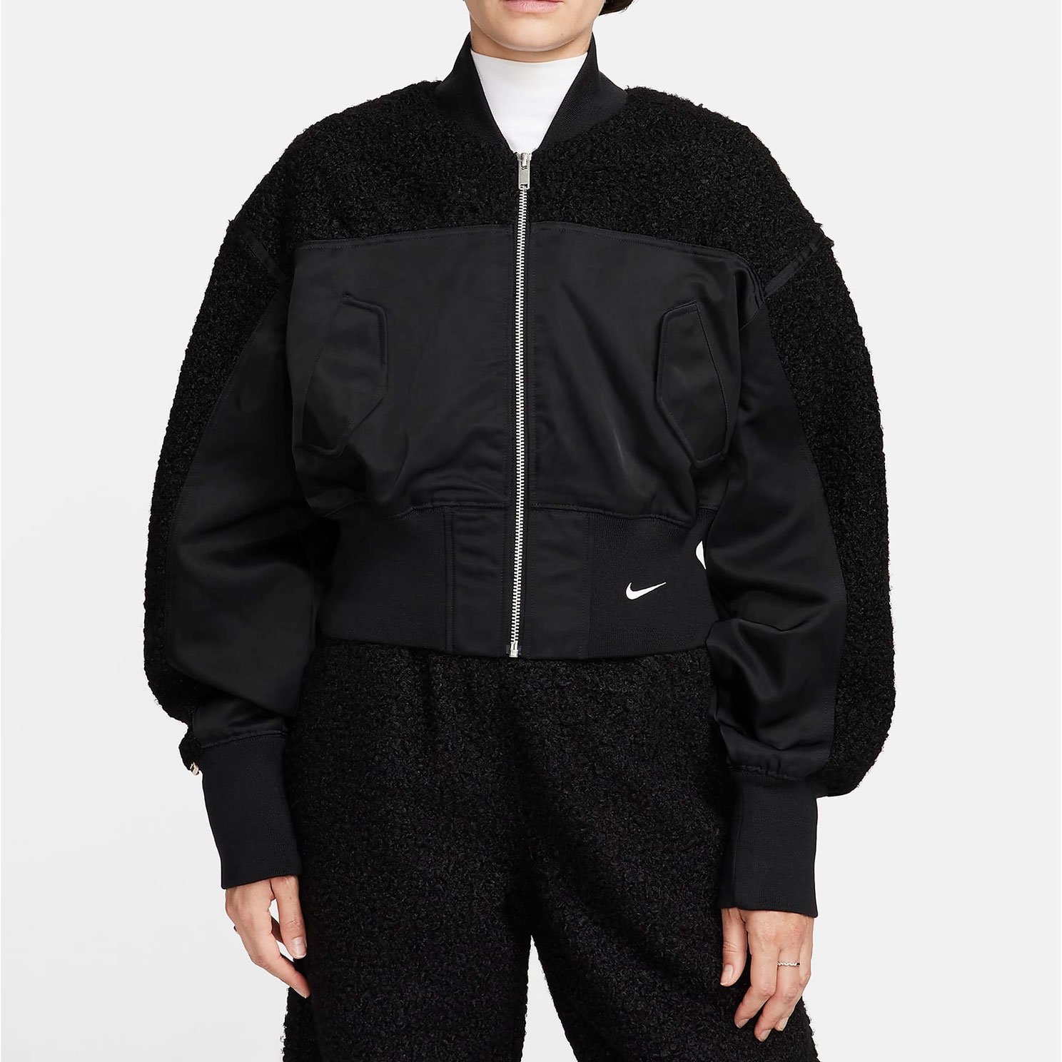 Nike Sportswear Collection High Pile Fleece Bomber Jacket FB8778 010 Footballmania
