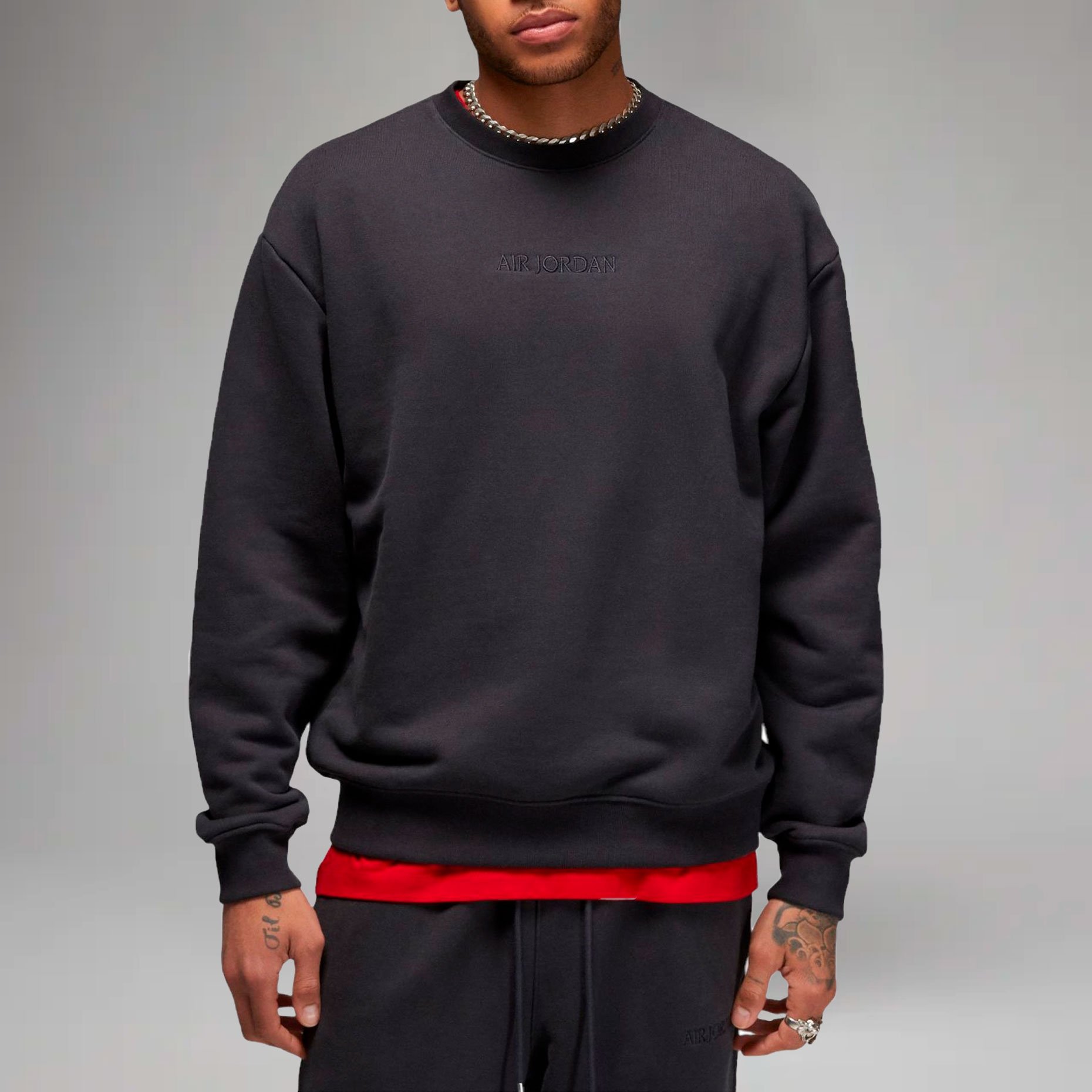Nike Air Jordan Wordmark Fleece Crewneck Sweatshirt FJ7788 045 Footballmania