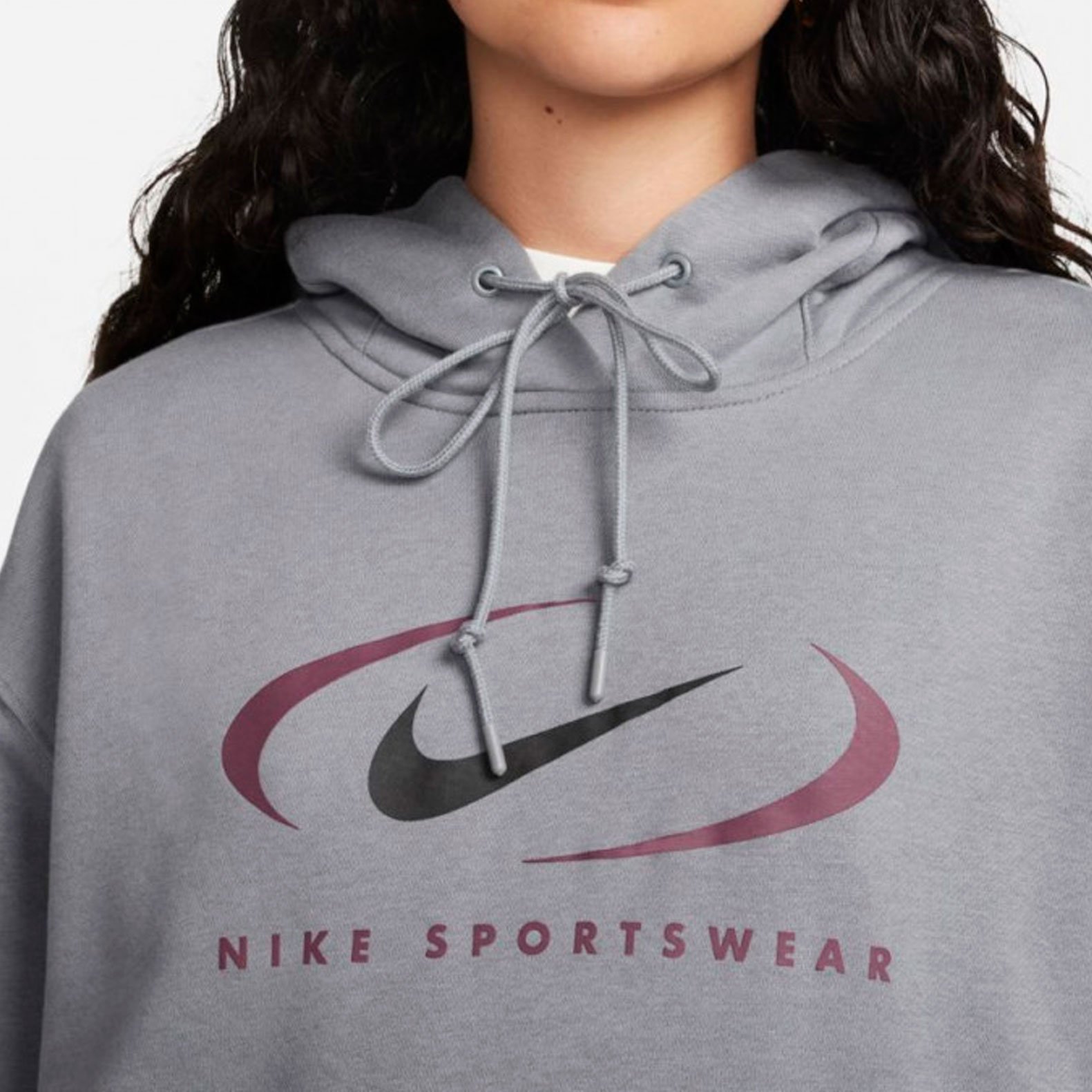 Nike Sportswear Swoosh Life Oversized Fleece Pullover Hoodie FN7698 084 Footballmania