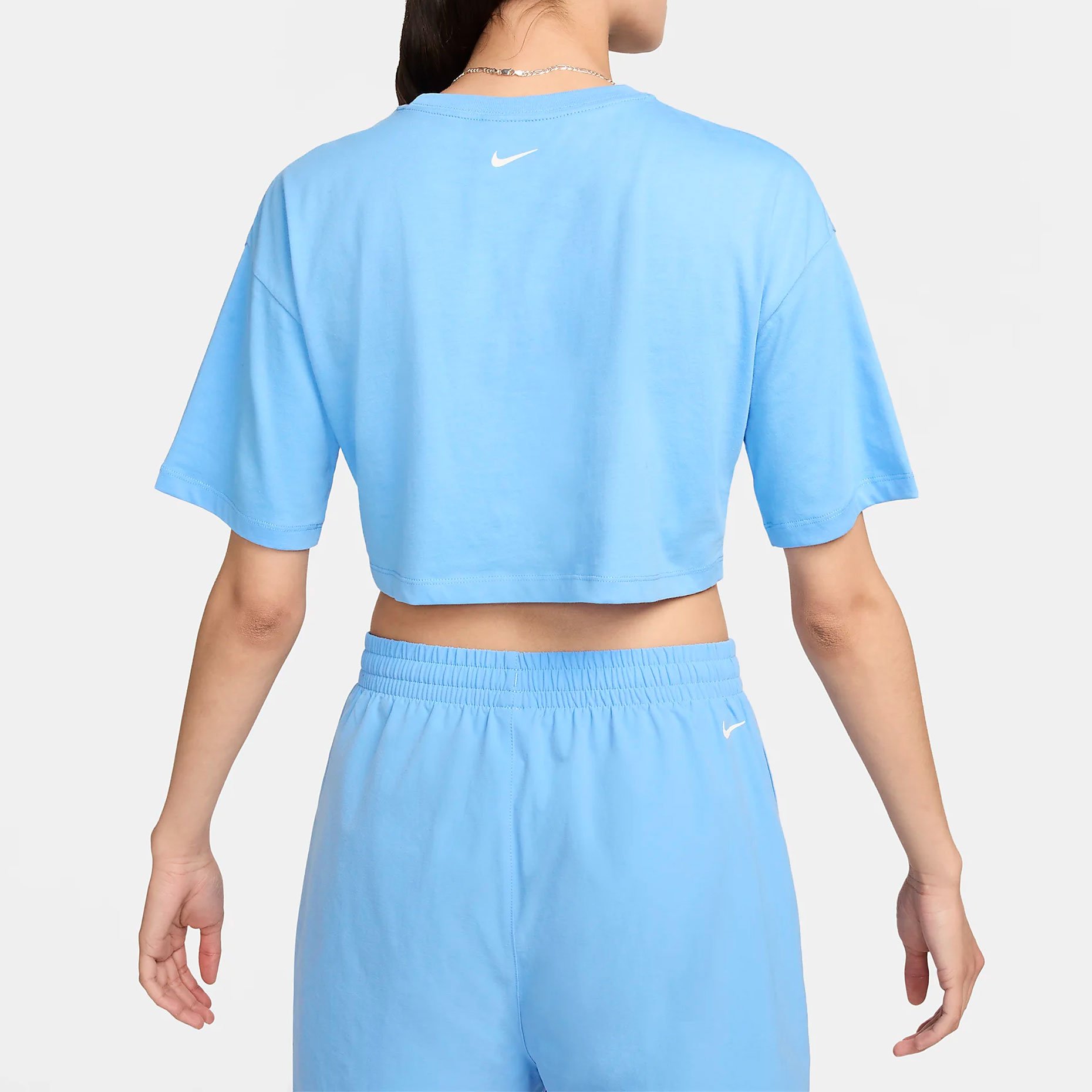 Nike blue crop top on sale
