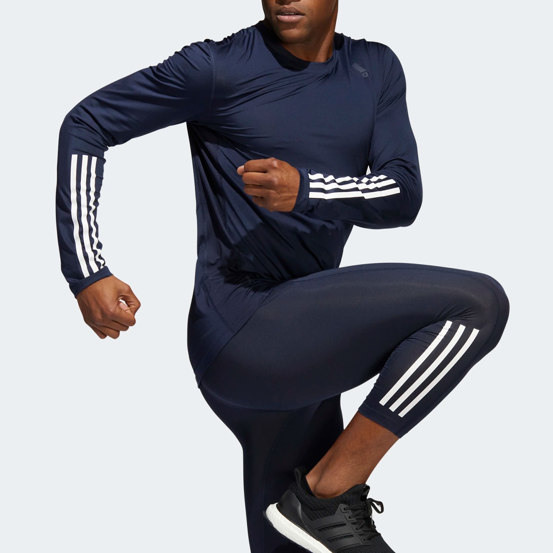 Adidas 3 stripe tight sale